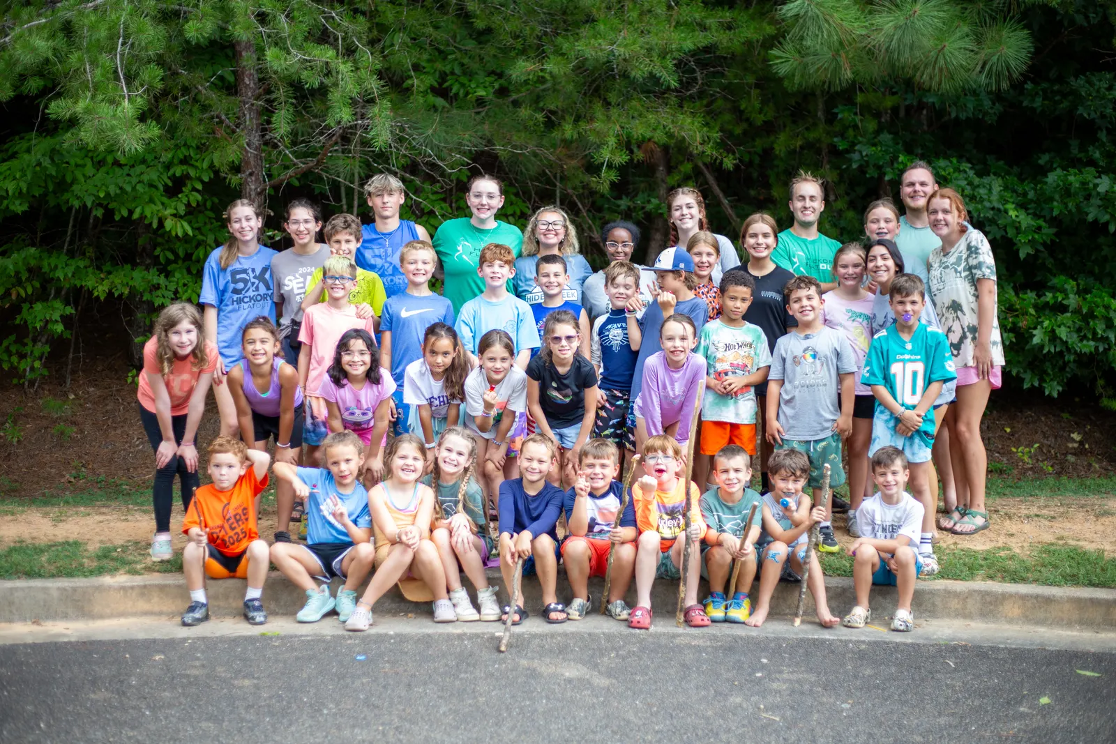 The whole camp together for a group photo