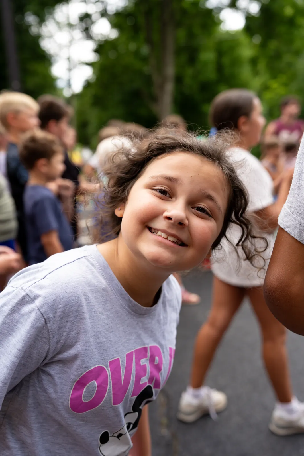 Camper smiling close to the camera